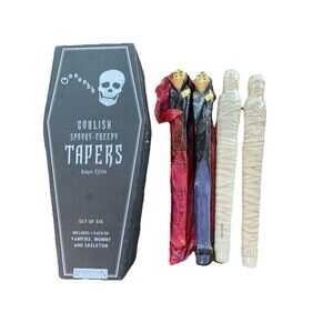 Restoration Hardware Set of 4 GOTH HALLOWEEN Monster Candles "INCOMPLETE SET"
